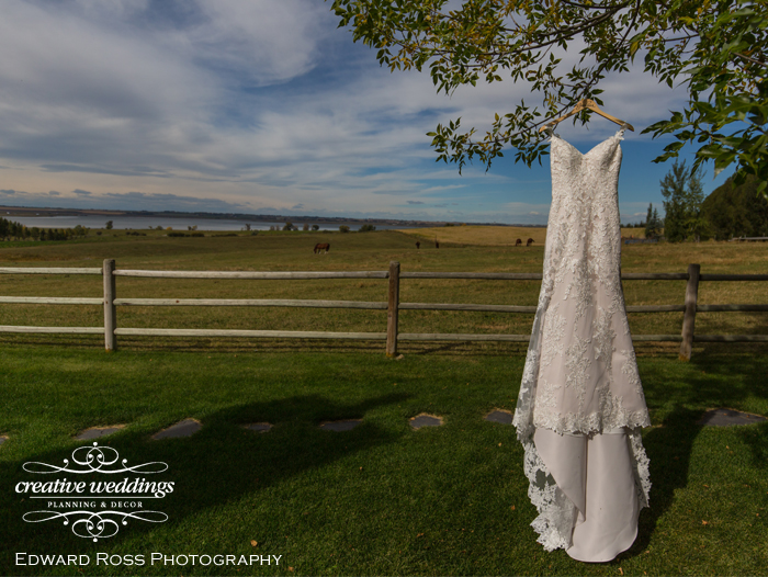 Stella York Gown, Creative Weddings Planning & Décor, Rocking R Guest Ranch Wedding, Calgary Wedding Planner, Tented Wedding, Edward Ross Photography