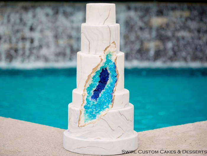 Geode Cake by Swirl Cakes For Creative Weddings Planning & Decor blog - Wedding Trends For 2018