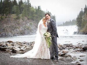 Banff Wedding Planner Creative Weddings Planning & Decor; Bow Falls wedding photos; Banff Real Wedding; Rimrock Resort Wedding; Eric Daigle Photography