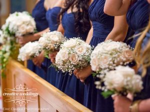 Banff Real Wedding; Banff Wedding Planning Creative Weddings Planning & Decor; Baby's breath bouquets for bridesmaids by Wedding Flowers With Love By Fiori Con Amore Eric Daigle Photography